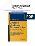 (Download PDF) Advances in Affective and Pleasurable Design Proceedings of The Ahfe 2018 Shuichi Fukuda Online Ebook All Chapter PDF