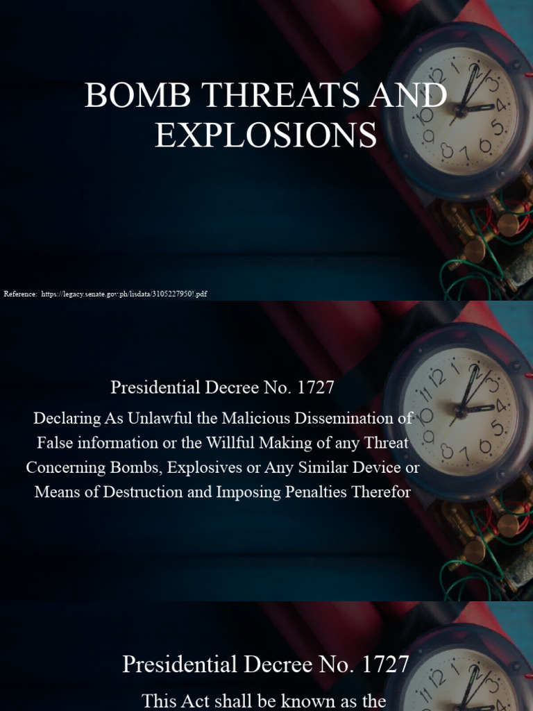 Bomb Threats And Explosions Report Pdf Bomb