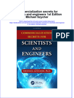 [Download pdf] Commercialization Secrets For Scientists And Engineers 1St Edition Michael Szycher online ebook all chapter pdf 