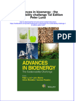 (Download PDF) Advances in Bioenergy The Sustainability Challenge 1St Edition Peter Lund Online Ebook All Chapter PDF
