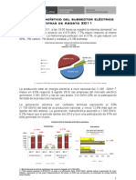 Avance EstadÃ-stico - Subsector ElÃ©ctrico - Agosto 2011