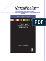 [Download pdf] Ethics And Responsibility In Finance 1St Edition Paul H Dembinski online ebook all chapter pdf 
