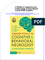 [Download pdf] Common Pitfalls In Cognitive And Behavioral Neurology A Case Based Approach Keith Josephs online ebook all chapter pdf 