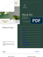 Presentasi Panduan Merek Makanan Dan Minuman Sederhana Garis Terstruktur Hijau Krem