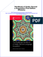 (Download PDF) Routledge Handbook of Arabic Second Language Acquisition First Edition Alhawary Online Ebook All Chapter PDF