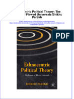 [Download pdf] Ethnocentric Political Theory The Pursuit Of Flawed Universals Bhikhu Parekh online ebook all chapter pdf 