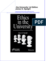 [Download pdf] Ethics In The University 1St Edition James G Speight online ebook all chapter pdf 