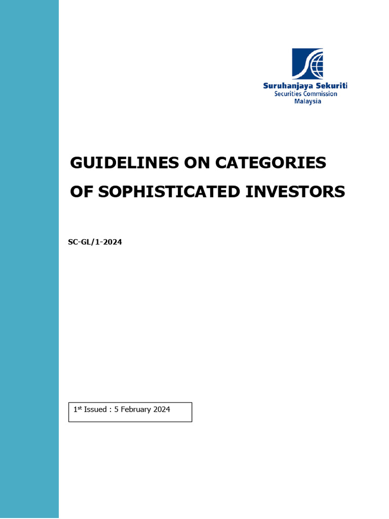Guidelines for Sophisticated Investors | PDF | Investing | Securities ...