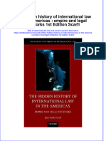 (Download PDF) The Hidden History of International Law in The Americas Empire and Legal Networks 1St Edition Scarfi Online Ebook All Chapter PDF