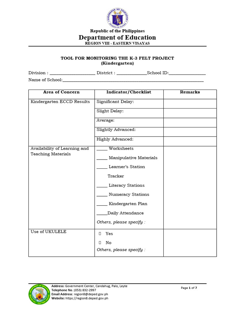 K 3 felt abc monitoring tool 2 pdf literacy learning