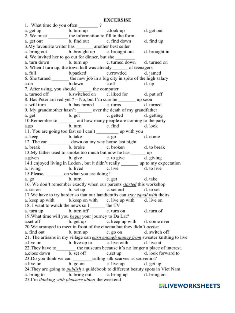 B1 Phrasal Verbs | PDF
