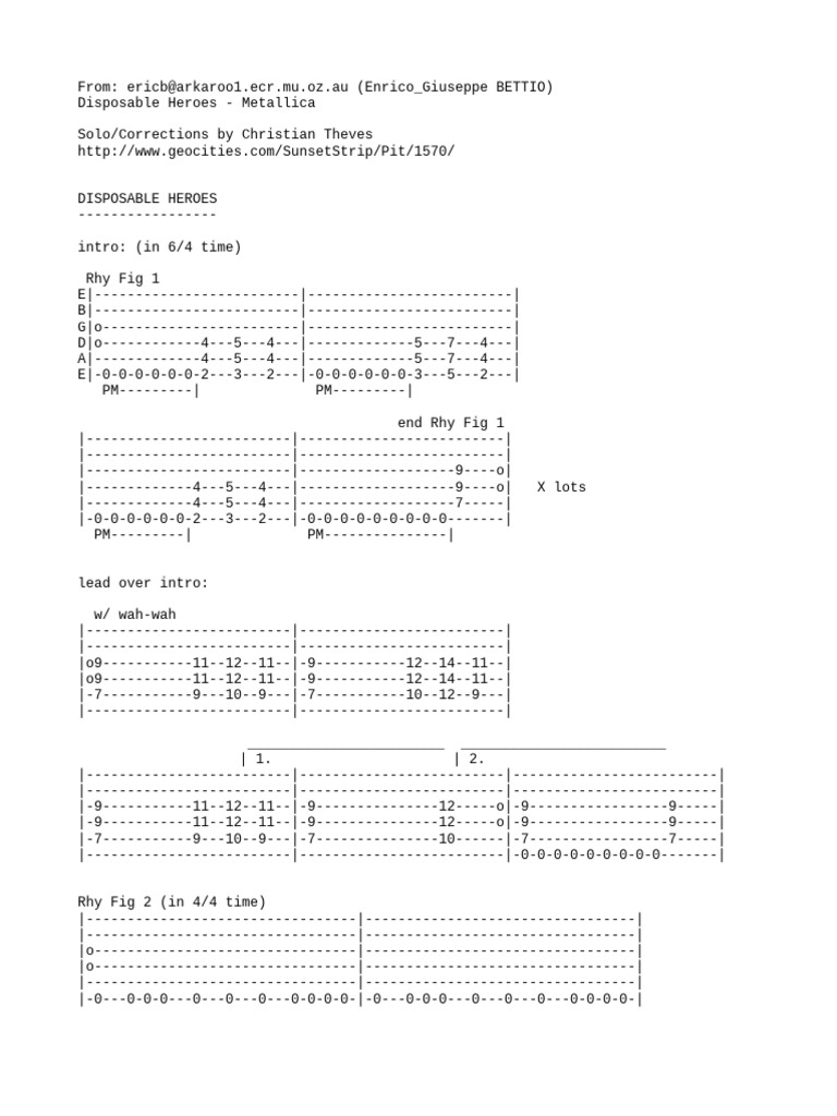 Disposable Heroes PDF Musical Instruments Celtic Musical Instruments