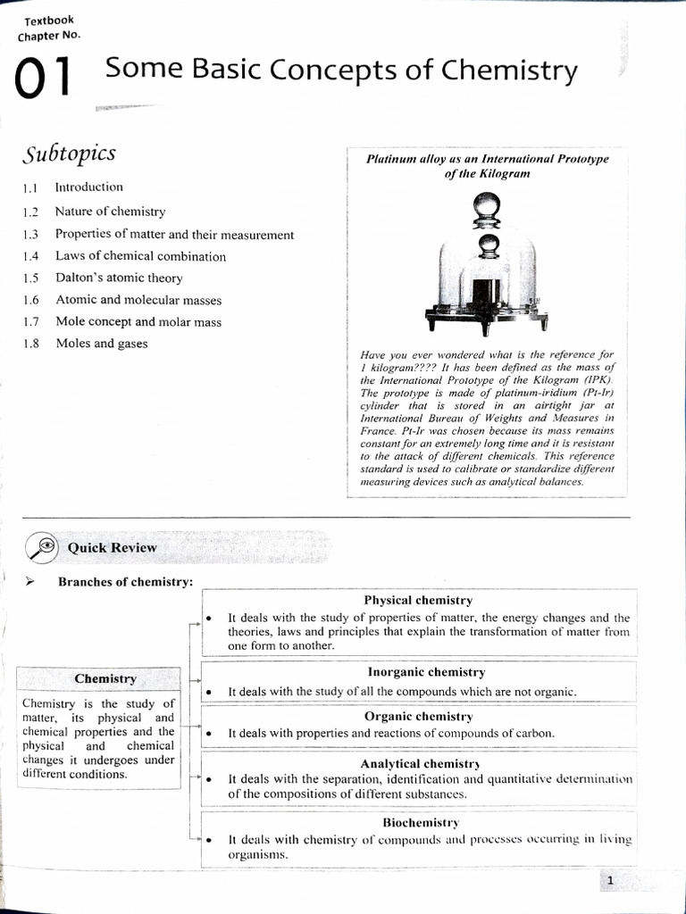 Basic Concepts of Chemistry Overview | PDF | Mixture | Chemistry