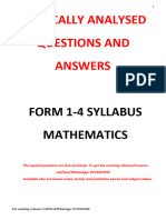 Maths Topical Questions F1 4 PDF
