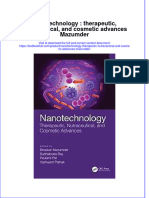[Download pdf] Nanotechnology Therapeutic Nutraceutical And Cosmetic Advances Mazumder online ebook all chapter pdf 