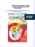 [Download pdf] Complete Preliminary Student S Book 2Nd Edition Emma Heyderman And Peter May online ebook all chapter pdf 