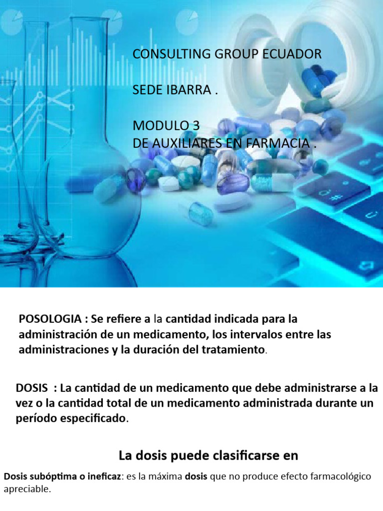 Posologia y Cnmb. | PDF | Farmacología | Medicina CLINICA