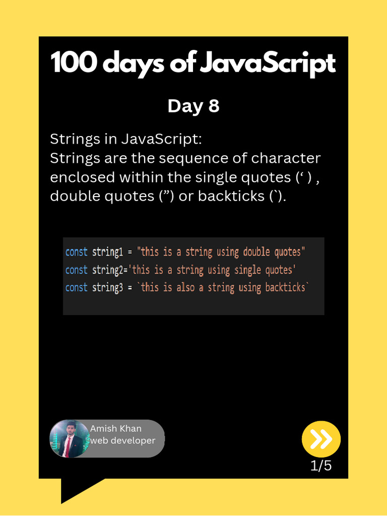 Strings in Javascript | PDF