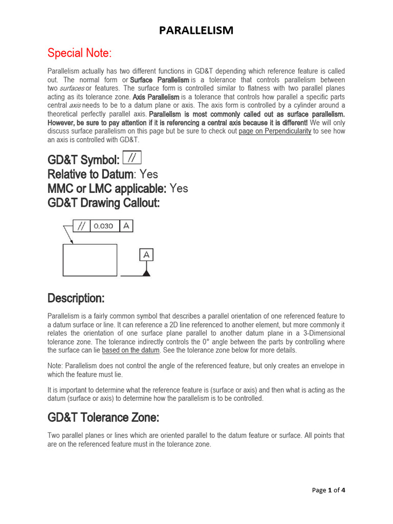 Understanding GD&T Parallelism | PDF | Gear | Geometry