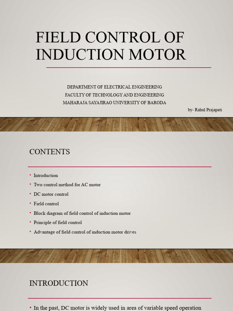 Field Control Techniques for Induction Motors | PDF | Electric Motor ...