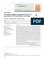 Pre-Surgical Staging in Endometrial Cancer - An Opportunity For Risk Stratification and Triage