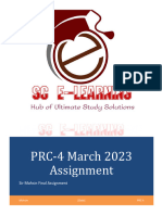 PRC 4 Sir Mohsin Last Assignment March 2023