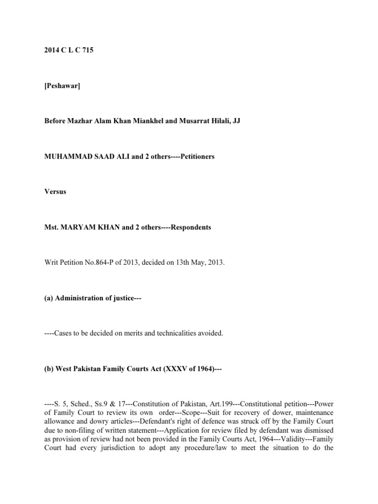 Family Court Review Jurisdiction Ruling | PDF | Lawsuit | Justice