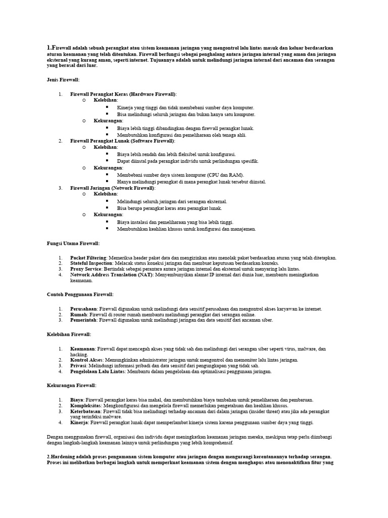 Keunggulan Enhanced Protection Firewall | PDF | Teknologi & Rekayasa