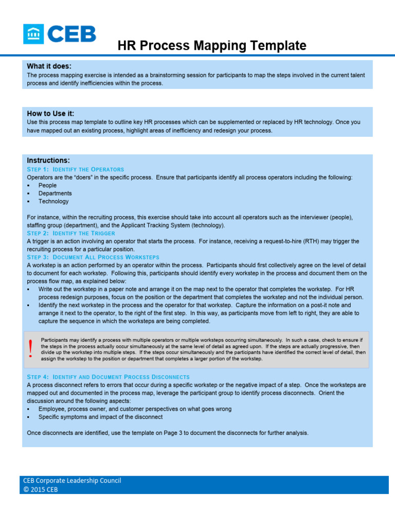 2 1 HR Process Mapping Template PDF Business Human Communication