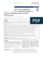 Dexmedetomidine Versus Magnesium Sulfate As Adjunct To General Anesthesia in Patients Undergoing Video-Assisted Thoracos