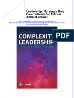[Download pdf] Complexity Leadership Nursings Role In Health Care Delivery 3Rd Edition Diana M Crowell online ebook all chapter pdf 