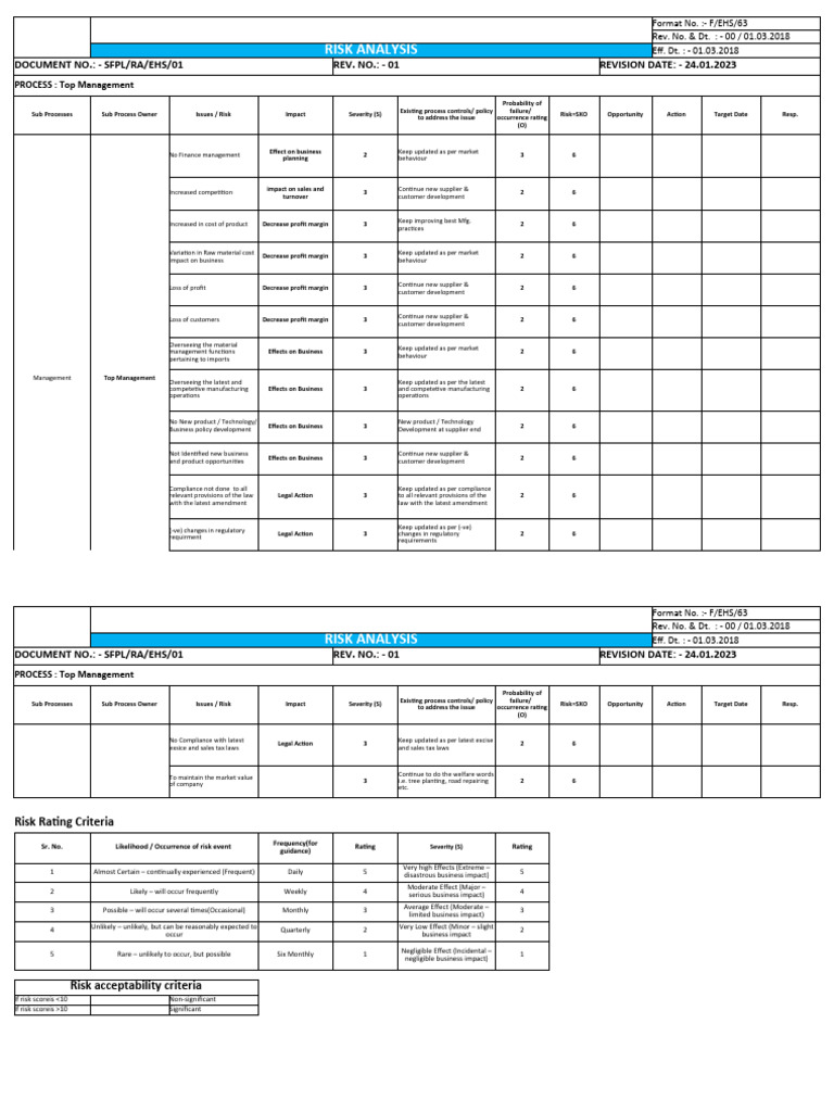 Comprehensive Risk Analysis Report | PDF | Risk | Audit