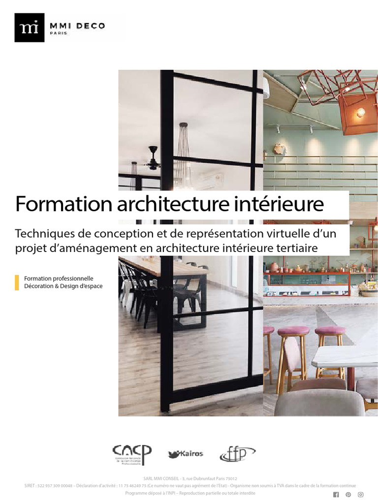 Formation en Architecture Intérieure Tertiaire | PDF | Aménagement d ...