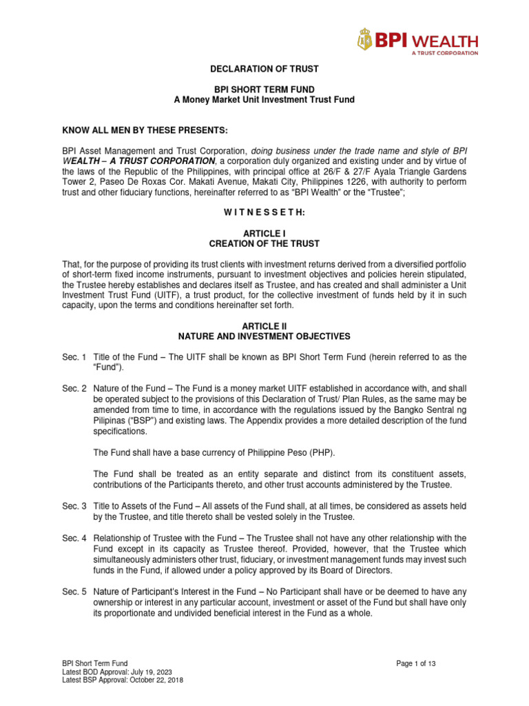 bpi-short-term-fund-plan-rules-pdf-investment-fund-financial-risk