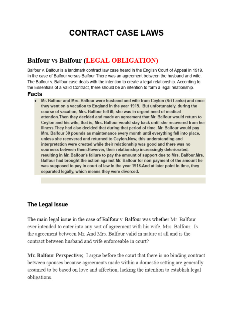 Contract Case Laws | PDF | Mortgage Law | Legal Liability