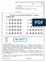 Atividade Avaliativa 6ºano Matemática