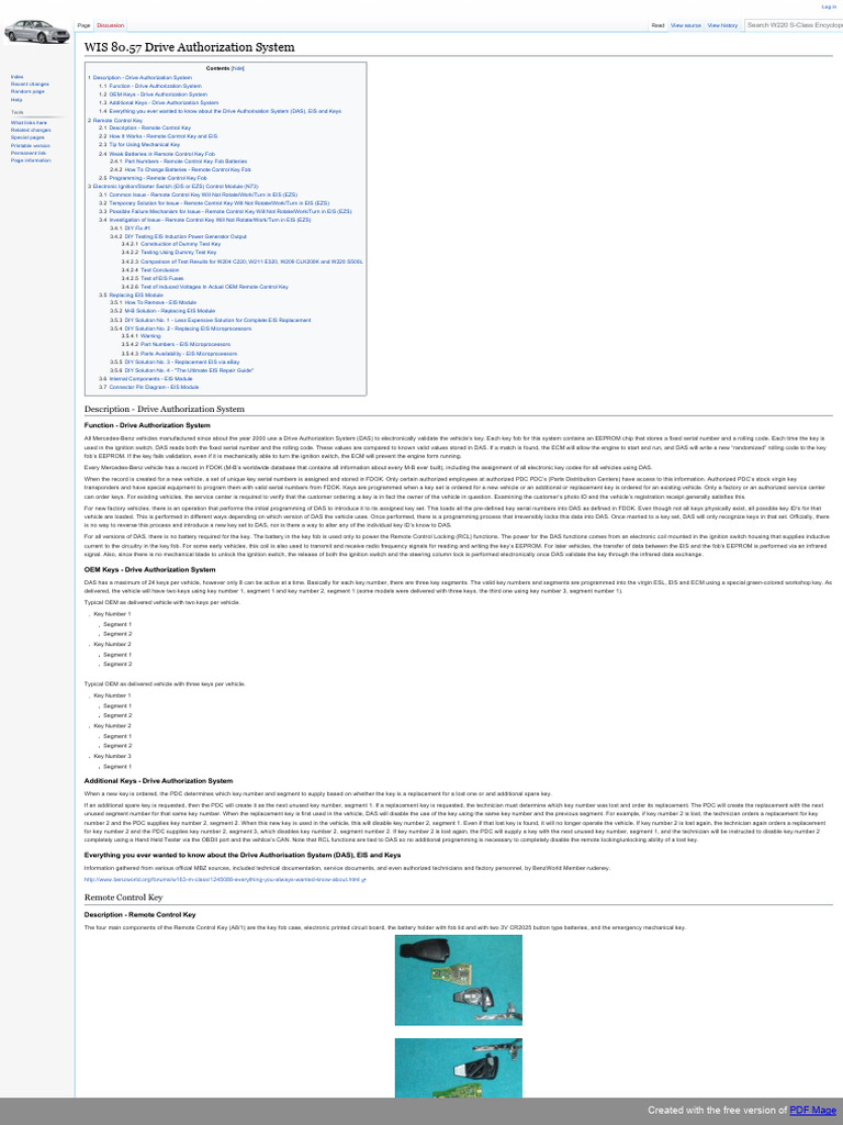 Wis 80 57 Drive Authorization System W220 S Class Encyclopedia Pdf