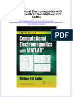 [Download pdf] Computational Electromagnetics With Matlab Fourth Edition Matthew N O Sadiku online ebook all chapter pdf 