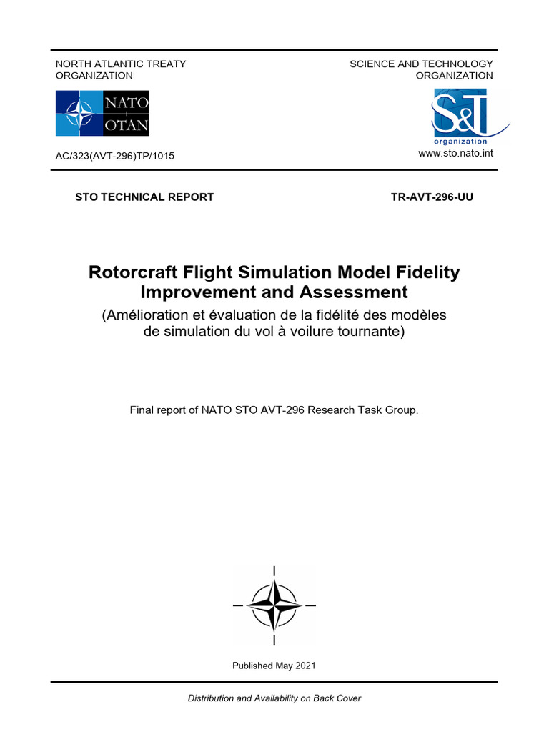 Rotorcraft Flight Simulation Fidelity Improvement and Assessment NATO ...