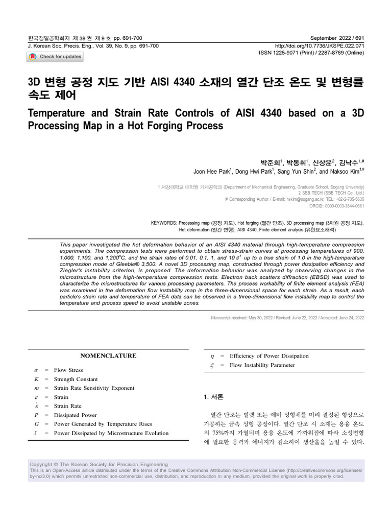 Hot Processing Map | PDF