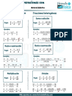 Reglas Para Operaciones Con Fracciones