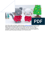 Christmas Crochet Cat Amigurumi Free PDF Pattern