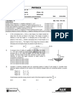 DPP - 01 (Geometrical Optics, Electrostatics, Gravitation)