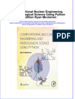 [Download pdf] Computational Nuclear Engineering And Radiological Science Using Python 1St Edition Ryan Mcclarren online ebook all chapter pdf 