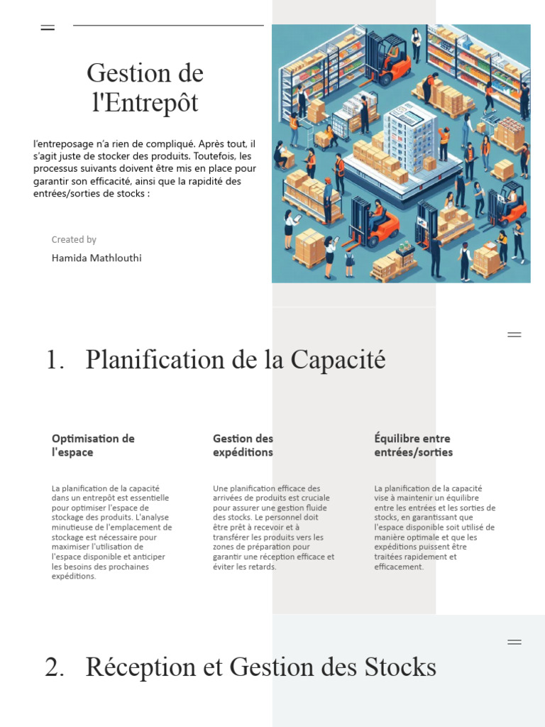 Optimisation de la Gestion d'Entrepôt | PDF | Inventaire | Entrepôt