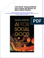 (Download PDF) Ai For Social Good Using Artificial Intelligence To Save The World 1St Edition Rahul Dodhia Online Ebook All Chapter PDF
