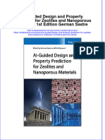 (Download PDF) Ai Guided Design and Property Prediction For Zeolites and Nanoporous Materials 1St Edition German Sastre Online Ebook All Chapter PDF