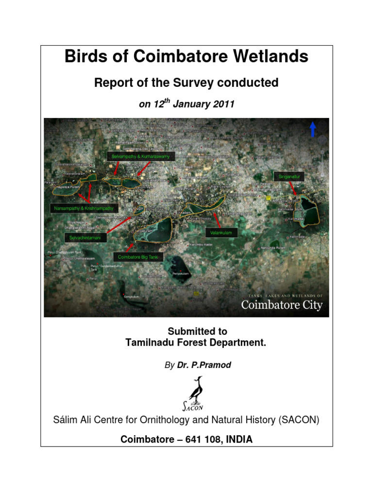 Coimbatore Wetlands Bird Survey Report | PDF | Wetland | Biodiversity
