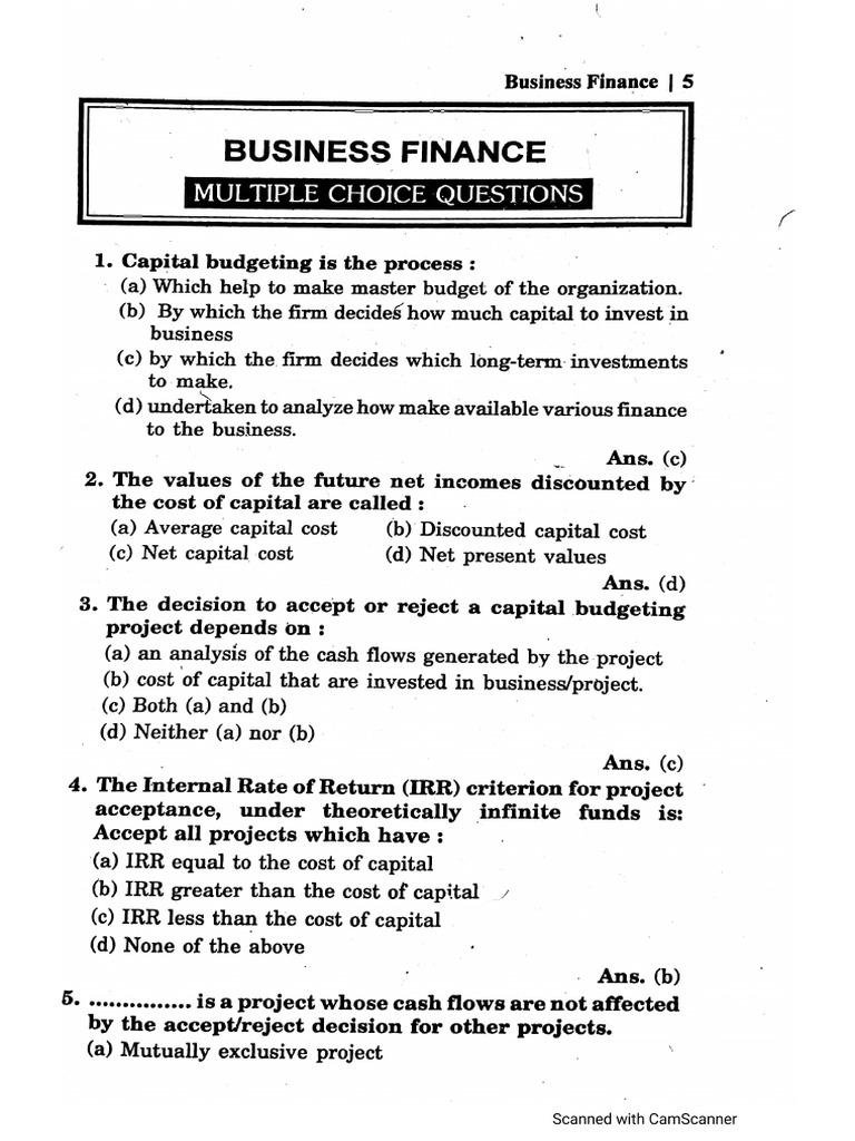 Business Finance | PDF