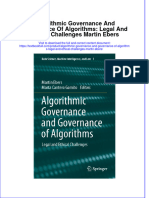 [Download pdf] Algorithmic Governance And Governance Of Algorithms Legal And Ethical Challenges Martin Ebers online ebook all chapter pdf 